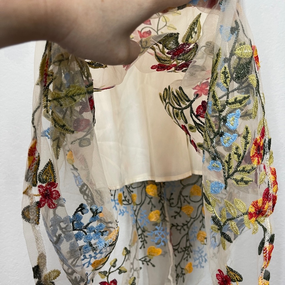 Glory Connection Midi Dress Womens XXL Floral Embroidered - Picture 5 of 16